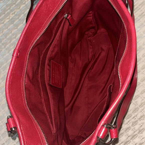 COACH SAFFIANO LEATHER BAILEY TOTE RED - Picture 8 of 9